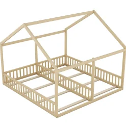 Lit simple 90X200 Lit plat Modèle d'appartement Couleur naturelle Blackcolors