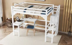 Lit Simple 90x200cm, Canapé-Lit, Éclairage Ambiant, Rangement, Naturel