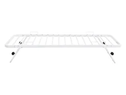 Lit sommier d'appoint pliant 90 x 190 cm - Métal - Blanc - ADONIS II