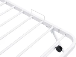 Lit sommier d'appoint pliant 90 x 190 cm - Métal - Blanc - ADONIS II