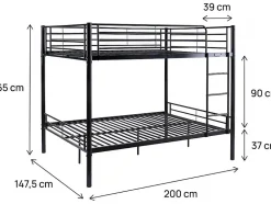 Lit superposé double 