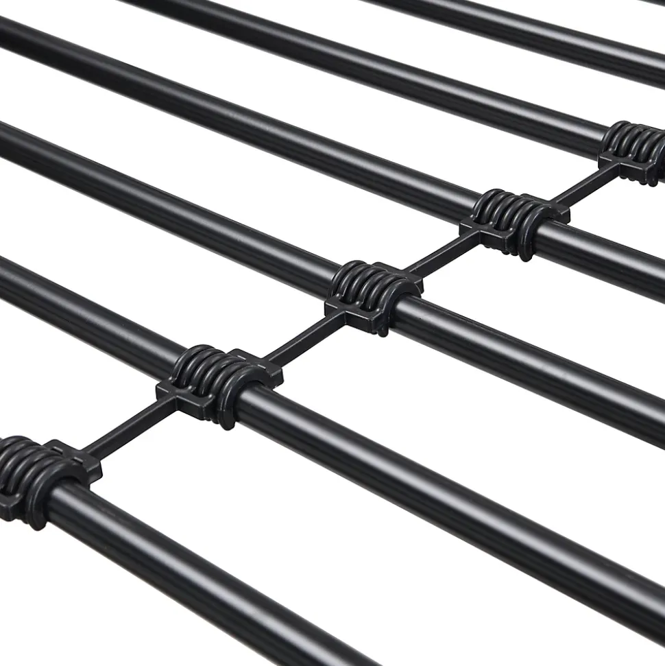 Lit superposé en métal avec bureau et armoire, étagères, échelle 4 marches, noir, 90x200cm