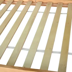 Lit superposé enfant, 2 lits simples, cadre pin massif, montage facile, naturel, 90x200 cm