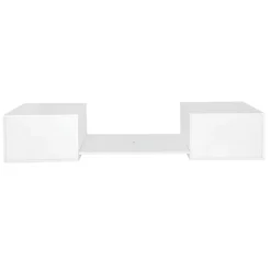 Lit superposé enfant avec rangements chaussures et casiers, convertible 2 lits simples, blanc, 90x200 cm