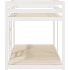 Lit superposé sans matelas blanc 90x190 cm bois de pin massif