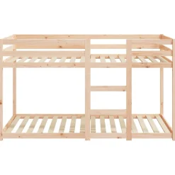 Lit superposé sans matelas 90x190 cm bois de pin massif