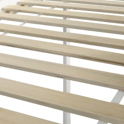 Lit superposé 90x200 cm, avec fenêtre, toboggan, 2 rangements dans l'échelle, blanc,marron