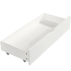 Lit superposé 90x200 cm, fenêtres, 4 étagères, sécurité, échelle 4 marches, cadre bois