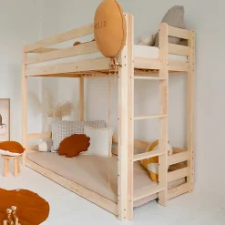 Lit superpose 90x200 au sol sommiers inclus Anaëlle Bois