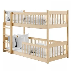 Lit superpose 90x200 au sol sommiers inclus Marion Bois