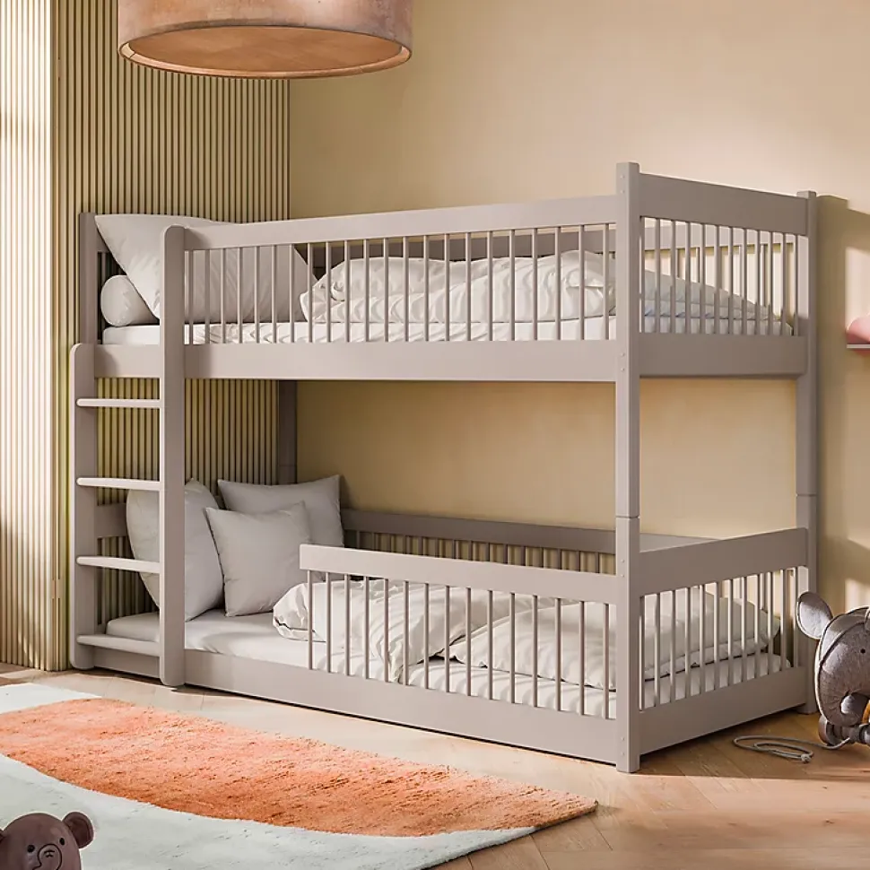 Lit superpose 90x200 au sol sommiers inclus Marion Cachemire