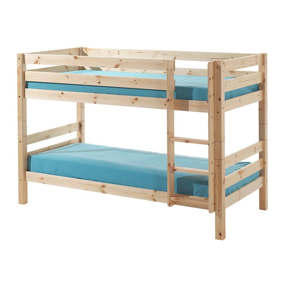 Lit Superpose 90x200 Hauteur 140 cm Sommier Inclus Vipack Pino - Bois