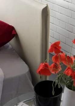 Lit talamo italia 205 x 135 x 95 cm en tissu de couleur