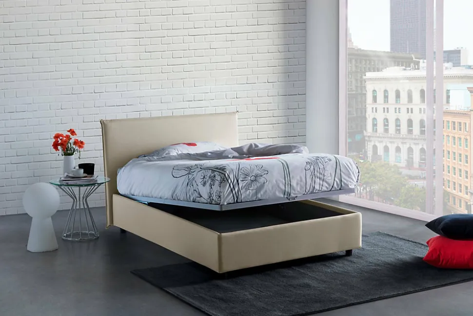 Lit talamo italia 205 x 135 x 95 cm en tissu de couleur