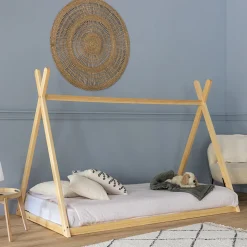 Lit tipi pour enfant 190x90cm en bois VALENTIN - HAPPY GARDEN