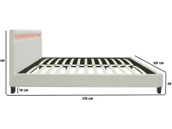 Lit tissu bouclette avec LED 