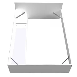 Lit TWIST 160x200 + 1 chevet + 1 tiroir / Blanc