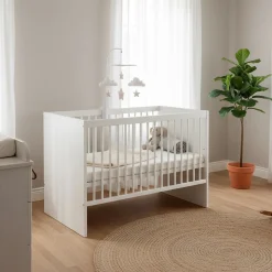 Lit évolutif Bébé Convertible En Lit Enfant Blanc 140x70