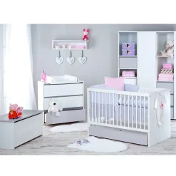 Lit évolutif Bébé Convertible En Lit Enfant Blanc 140x70