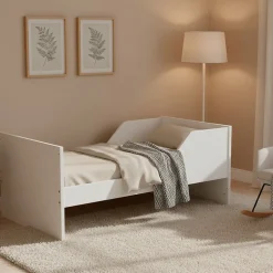 Lit évolutif Bébé Convertible En Lit Enfant Blanc 140x70