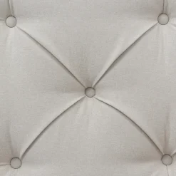 Lit 90x200 cm avec coffre de rangement, tête de lit matelassée en coton gris clair et sommier à lattes