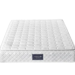 Lit 140x200 cm avec rangement sous-lit et tête de lit capitonnée en velours vert, cadre bois massif