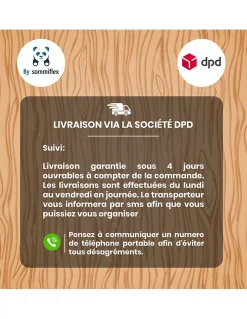 LIT 140x190 cm avec TÊTE de LIT TAPISSÉE en TISSU et SOMMIER en KIT