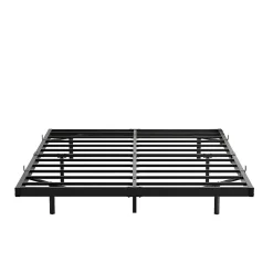 Lit 120x200 cm effet flottant avec éclairage LED et station de charge intégrée, finition noir