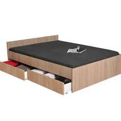 Lit 160x200 cm KAPPA+ 2 tiroirs / Chêne Blanchi