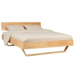 Lit 160x200 cm TAO + Sommier / Hêtre massif huilé
