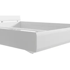 Lit 160x200 Darrel Blanc laque et Bois