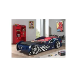 Lit 90x200 Grand Turismo Sommier inclus Vipack Car beds - Bleu