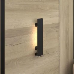 Lit 140x190/200 PARISOT KIERAN chêne noir avec chevets intégrés