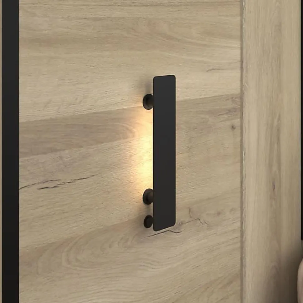 Lit 140x190/200 PARISOT KIERAN chêne noir avec chevets intégrés