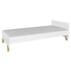 Lit 90x200 sommier et tiroir inclus Novelies Zara Blanc