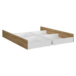 Lit 180x200 sommier et tiroirs inclus Hella Bois