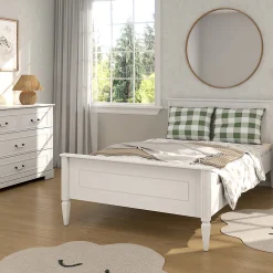 Lit 120x200 sommier inclus Bellamy Ines Blanc