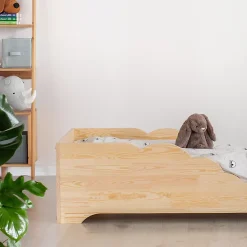 Lit 90x200 sommier inclus Blandine Bois