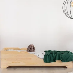 Lit 90x200 sommier inclus Blandine Bois