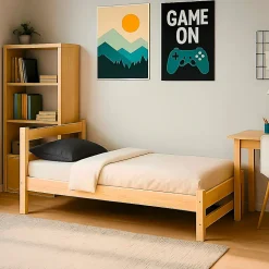 Lit 90x200 sommier inclus Kocot Kids Axel Bois