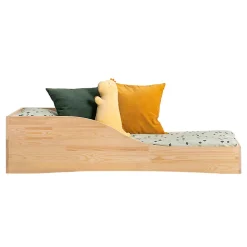 Lit 90x200 sommier inclus Ludmilla Bois