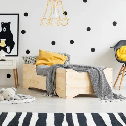 Lit 90x190 sommier inclus Maxine Bois