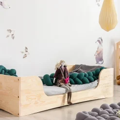 Lit 90x190 sommier inclus Noelie Bois