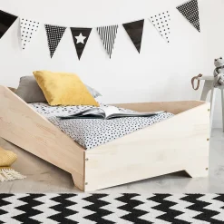 Lit 90x190 sommier inclus Solène Bois