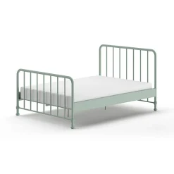 Lit 140x200 sommier inclus Vipack Bronxx Vert olive mat