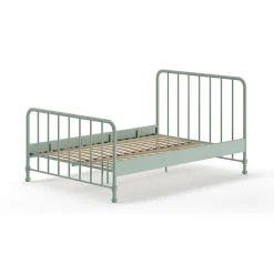 Lit 140x200 sommier inclus Vipack Bronxx Vert olive mat