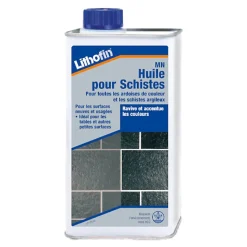 Lithofin Mn Huile pour Schistes 1 L - Hydrofuge anti-taches intensificateur de couleur