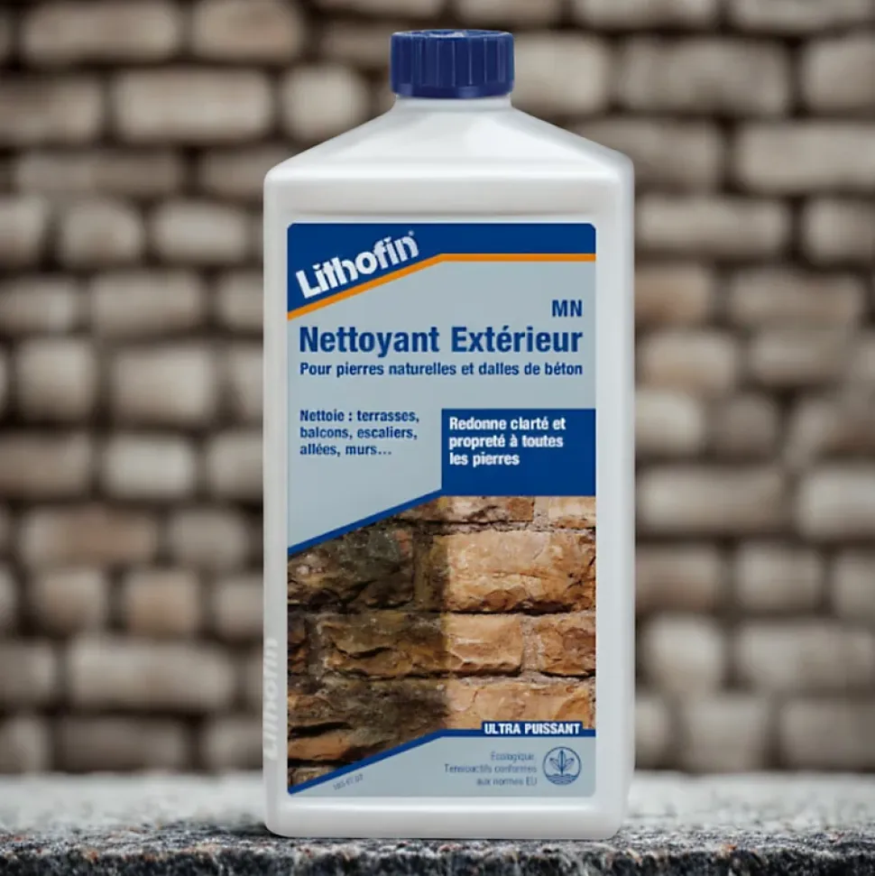 Lithofin MN Nettoyant exterieur - Nettoyant Pour Pierre Naturelle 1L
