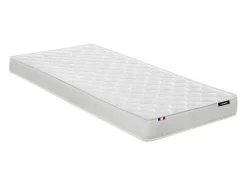 Lits superposés avec tiroir lit gigogne et rangements 3 x 90 x 190 cm - Anthracite et Blanc + matelas - ANTHONY