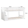 Lits superposés pour enfants 190x90cm blanc CELESTINE - HAPPY GARDEN